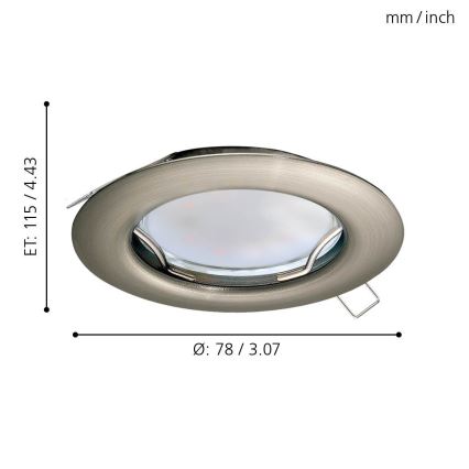 Eglo - SET 3x LED Recessed light PENETO 3xGU10-LED/3W/230V