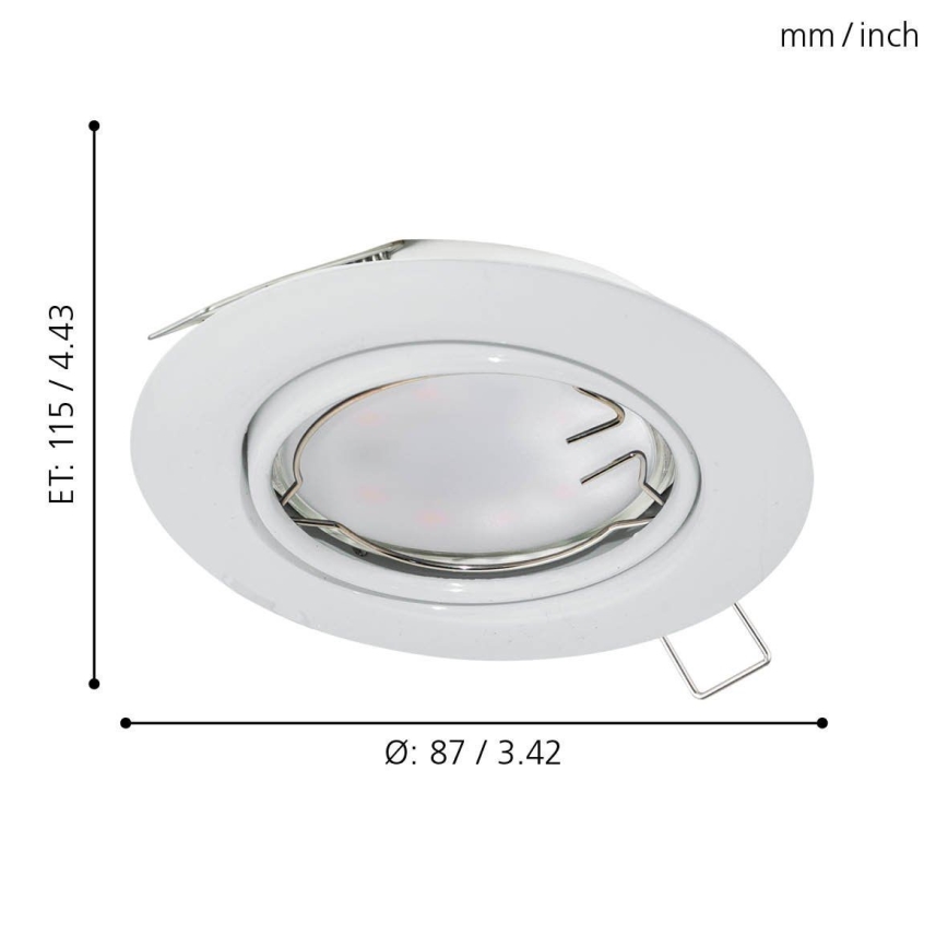Eglo - LED Recessed light 1xGU10-LED/5W/230V