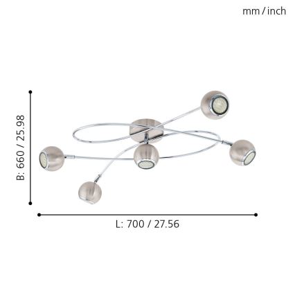Eglo - LED spotlight 5xGU10-LED/3W/230V