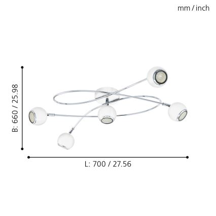 Eglo - LED spotlight 5xGU10-LED/3W/230V