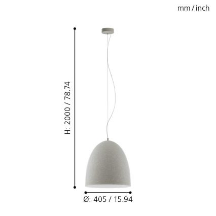 Eglo - Chandelier  1xE27/60W/230V