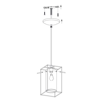 Eglo - Chandelier 1xE27/60W/230V