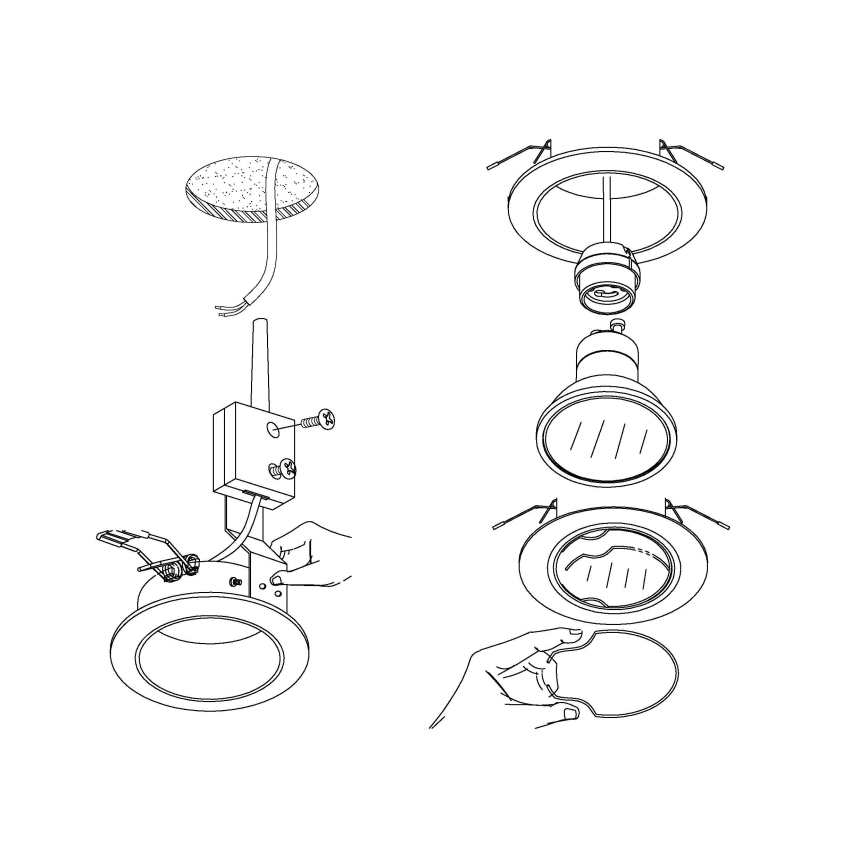 Eglo - SET 3x LED Recessed light PENETO 3xGU10-LED/5W/230V
