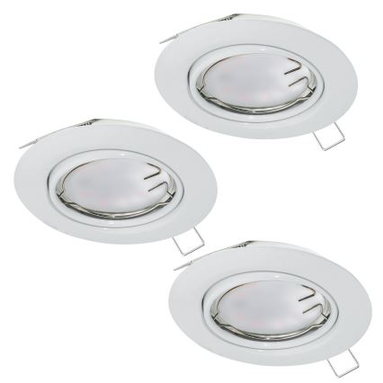 Eglo - Set of 3 PENETO LED recessed downlights, each 1x GU10 LED/5W/230V