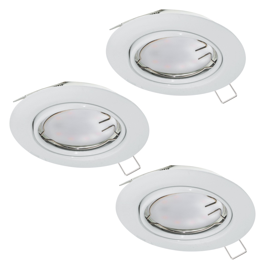 Eglo - Set of 3 PENETO LED recessed downlights, each 1x GU10 LED/5W/230V