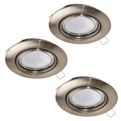 Eglo - SET 3x LED Recessed light PENETO 3xGU10-LED/5W/230V