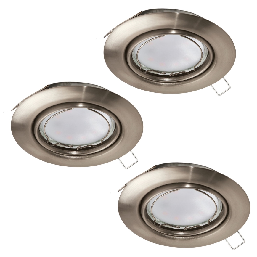 Eglo - SET 3x LED Recessed light PENETO 3xGU10-LED/5W/230V