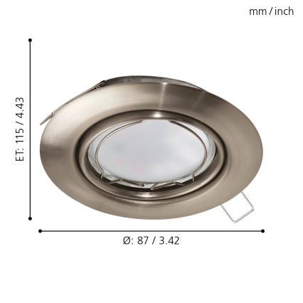 Eglo - SET 3x LED Recessed light PENETO 3xGU10-LED/5W/230V