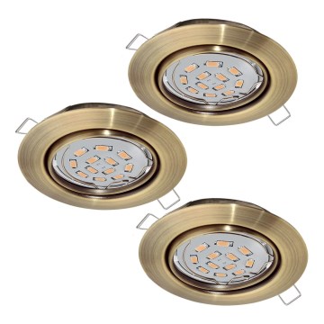 Eglo 94409 - SET 3x LED Recessed light PENETO 3xGU10-LED/5W/230V