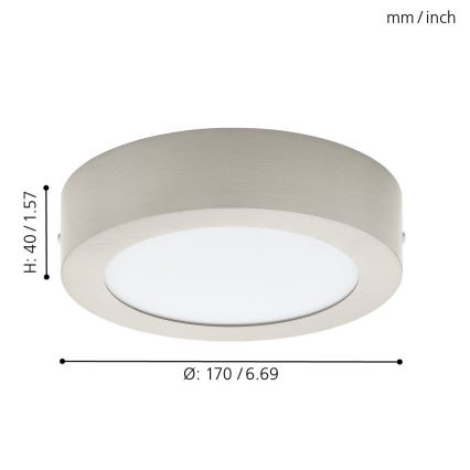 Eglo 94523 - LED ceiling light FUEVA 1 LED/10.9W/230V