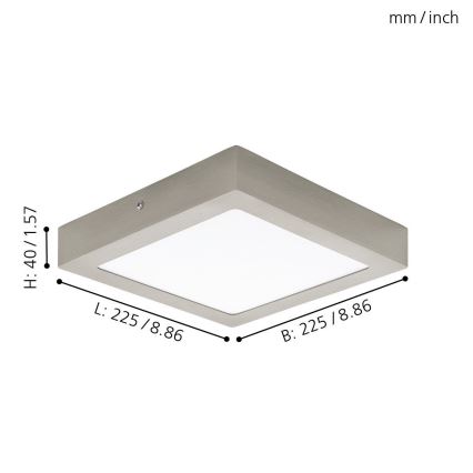 Eglo 94526 - LED ceiling light FUEVA 1 LED/16.5W/230V