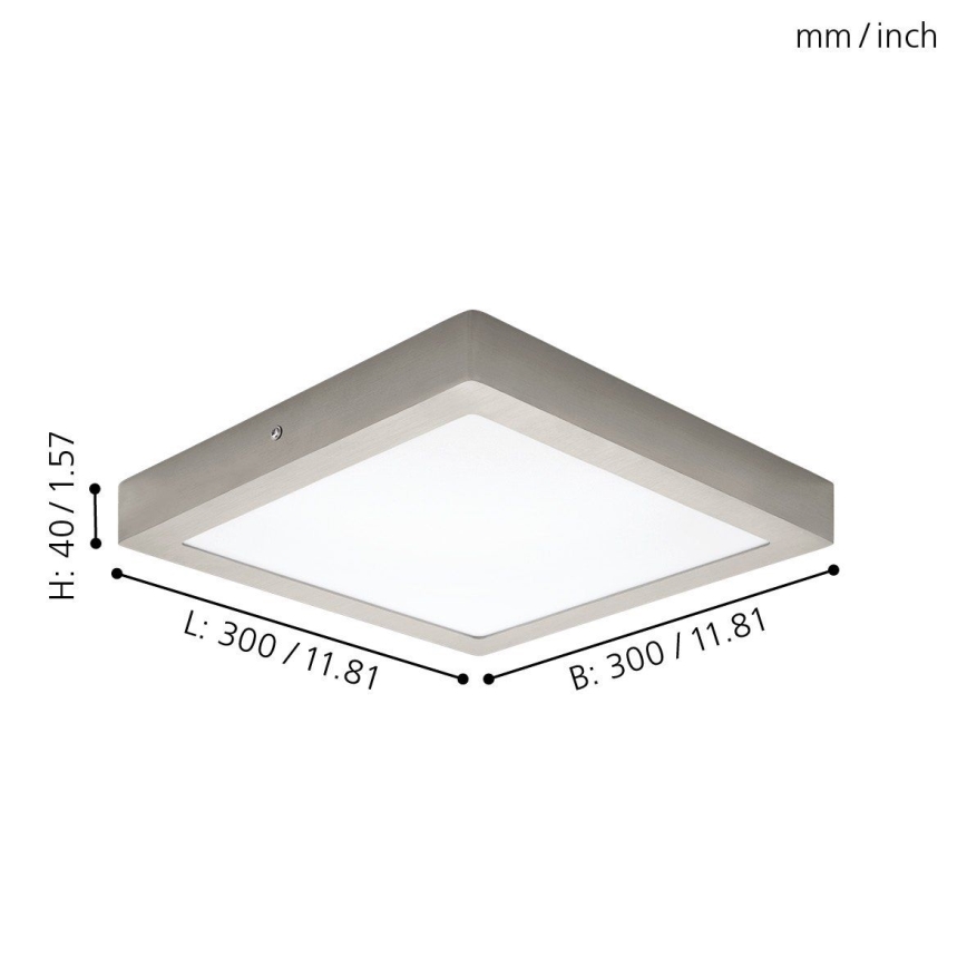 Eglo 94528 - FUEVA 1 LED Ceiling Light 22W/230V 30x30 cm
