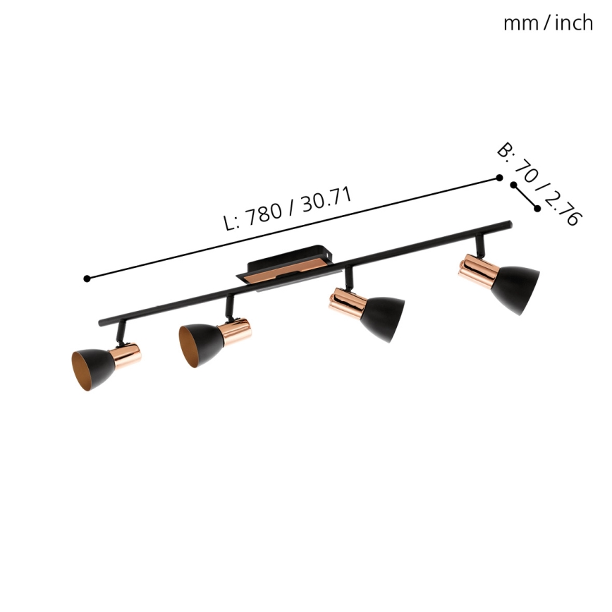 Eglo - LED spotlight  4xGU10/3.3W/230V