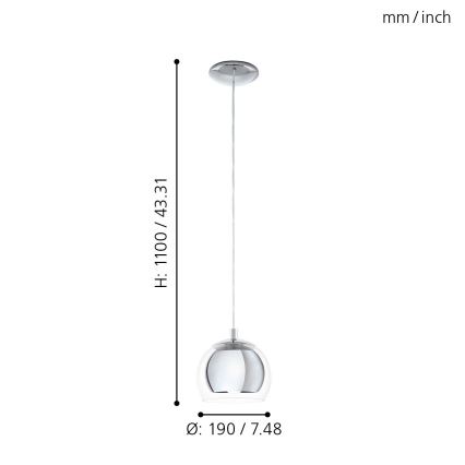 Eglo - Chandelier 1xE27/60W/230V