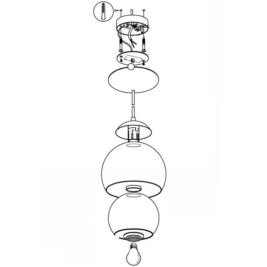 Eglo - Chandelier 1xE27/60W/230V
