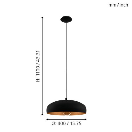 Eglo - Chandelier 1xE27/60W/230V