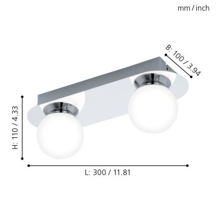 Eglo - LED Bathroom light 2xLED/3,3W/230V IP44