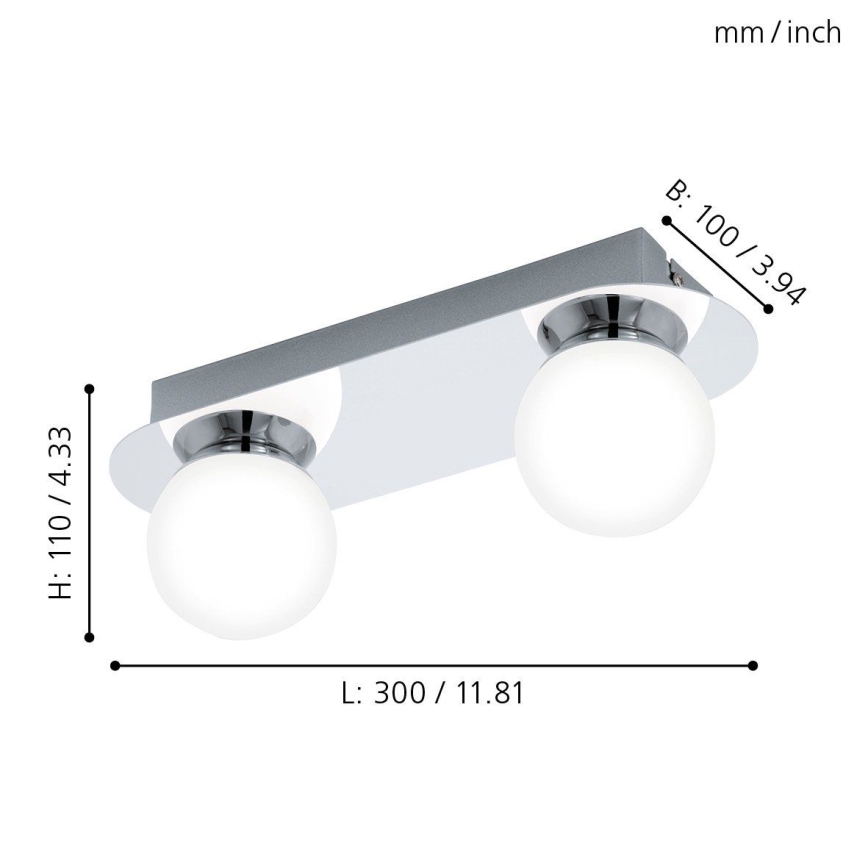 Eglo - LED Bathroom light 2xLED/3,3W/230V IP44