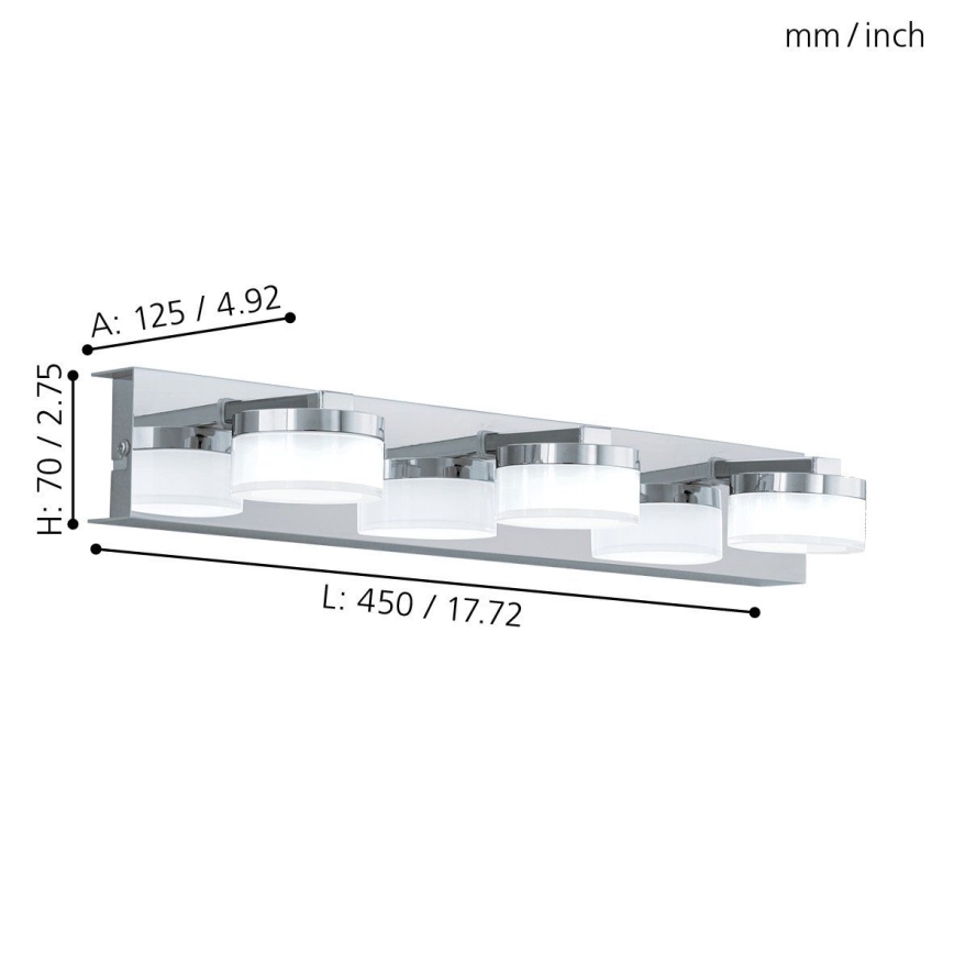 Eglo - LED bathroom wall light 3xLED/4.5W/230V IP44