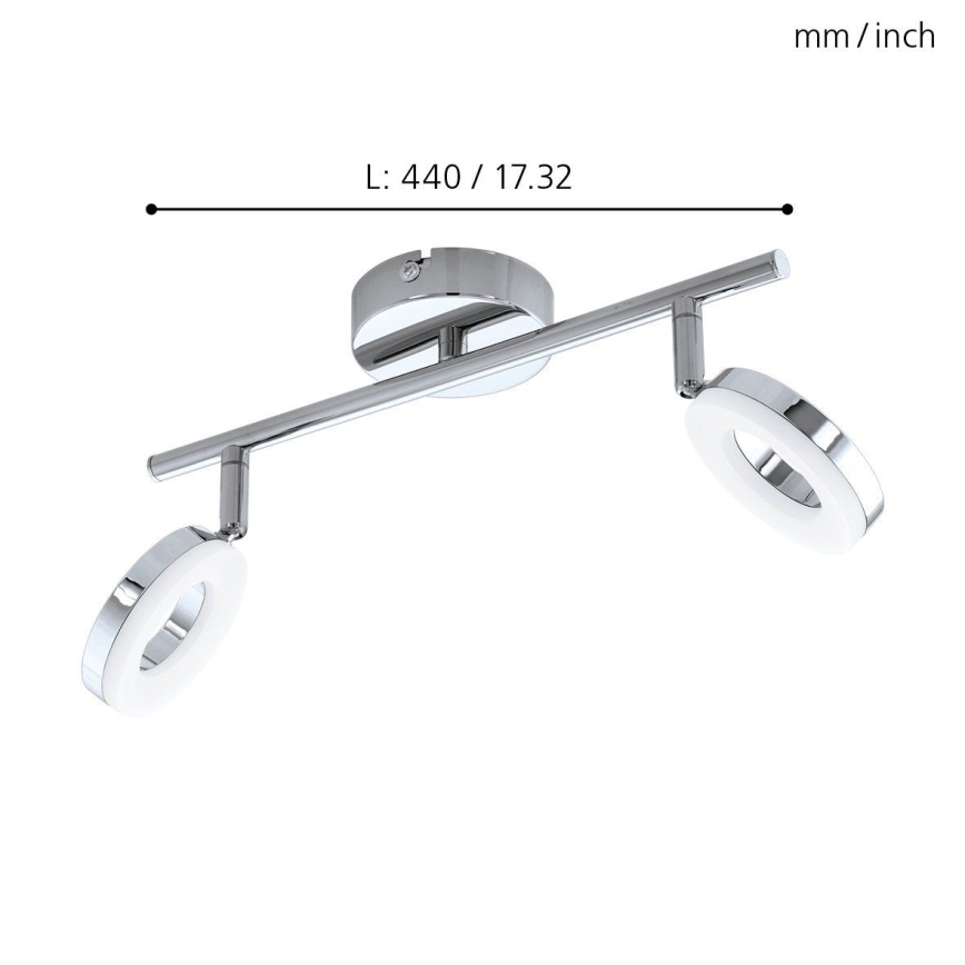 Eglo 94757 - LED bathroom light GONARO 2xLED/3,8W/230V IP44