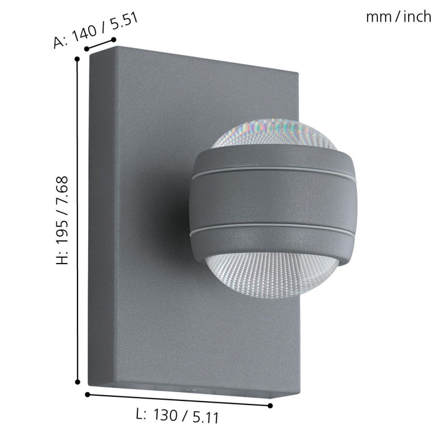 Eglo - LED outdoor light 2xLED/3,7W/230V IP44