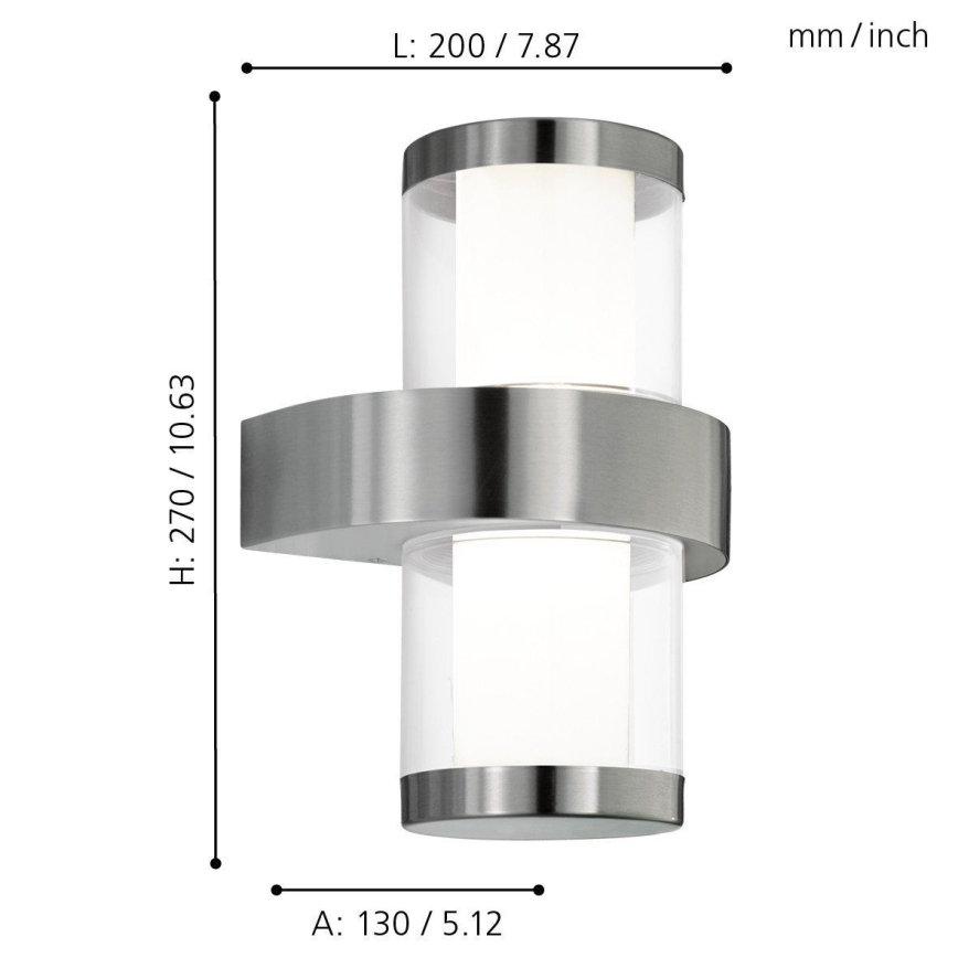 Eglo - Outdoor wall light 2xLED/3,7W/230V IP44