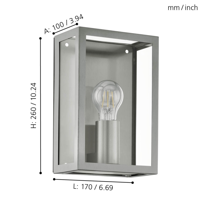Eglo 94827 - ALAMONTE Outdoor Light 1xE27/60W/230V IP44