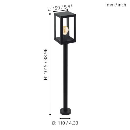 Eglo - Outdoor light 1xE27/60W/230V IP44