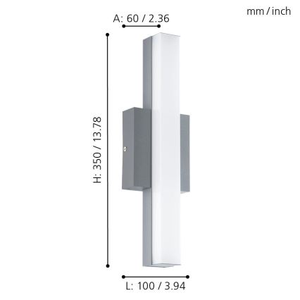 Eglo - LED outdoor light 1xLED/8W/230V IP44
