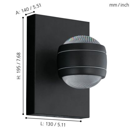 Eglo - LED outdoor light 2xLED/3,7W/230V IP44