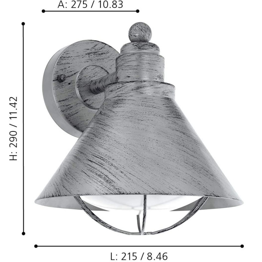 Eglo 94859 - Outdoor light BARROSELA 1xE27/40W/230V IP44