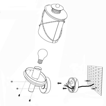 Eglo - Outdoor light 1xE27/60W/230V IP44