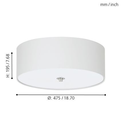 Eglo - Ceiling light 3xE27/60W/230V