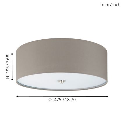 Eglo - Ceiling light 3x E27/25W/230V