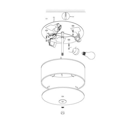 Eglo - Ceiling light 3xE27/60W/230V