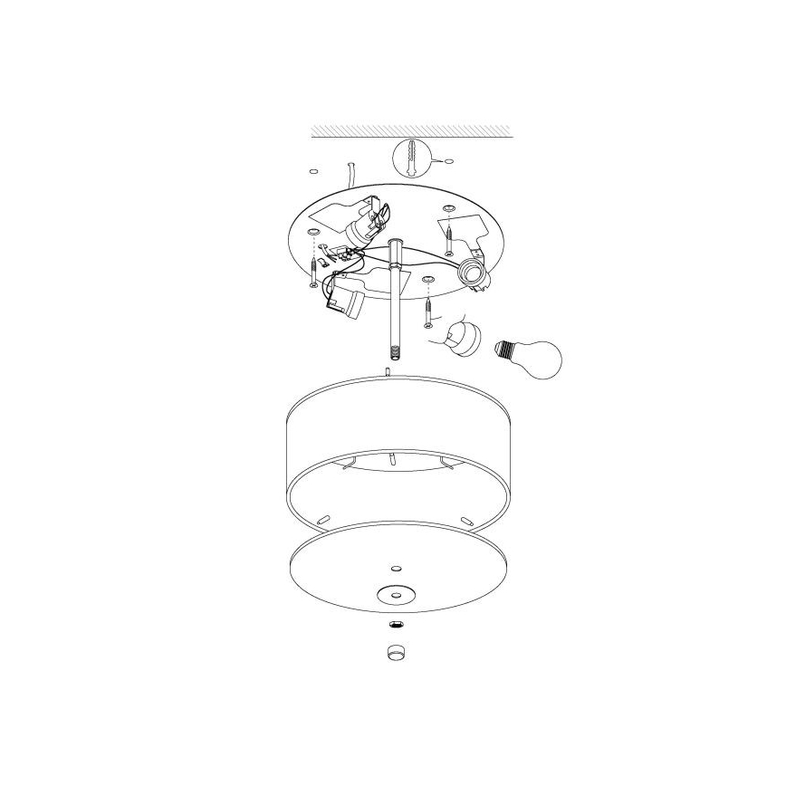 Eglo - Ceiling light 3xE27/60W/230V