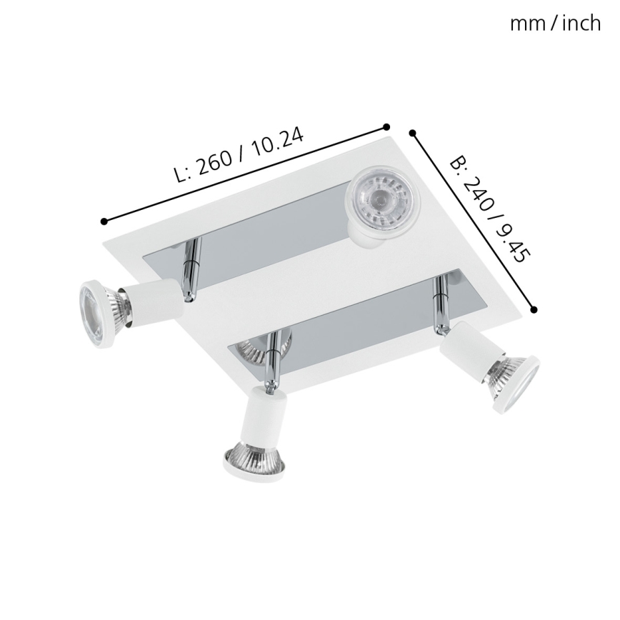 Eglo 94962 - LED spotlight SARRIA 4xGU10-LED/5W/230V