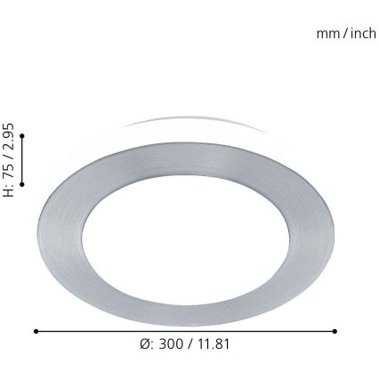 Eglo - LED bathroom light 1xLED/11W/230V IP44