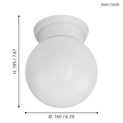 Eglo - Ceiling light 1xE27/28W/230V