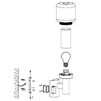 Eglo - Outdoor wall light 1xE27/40W