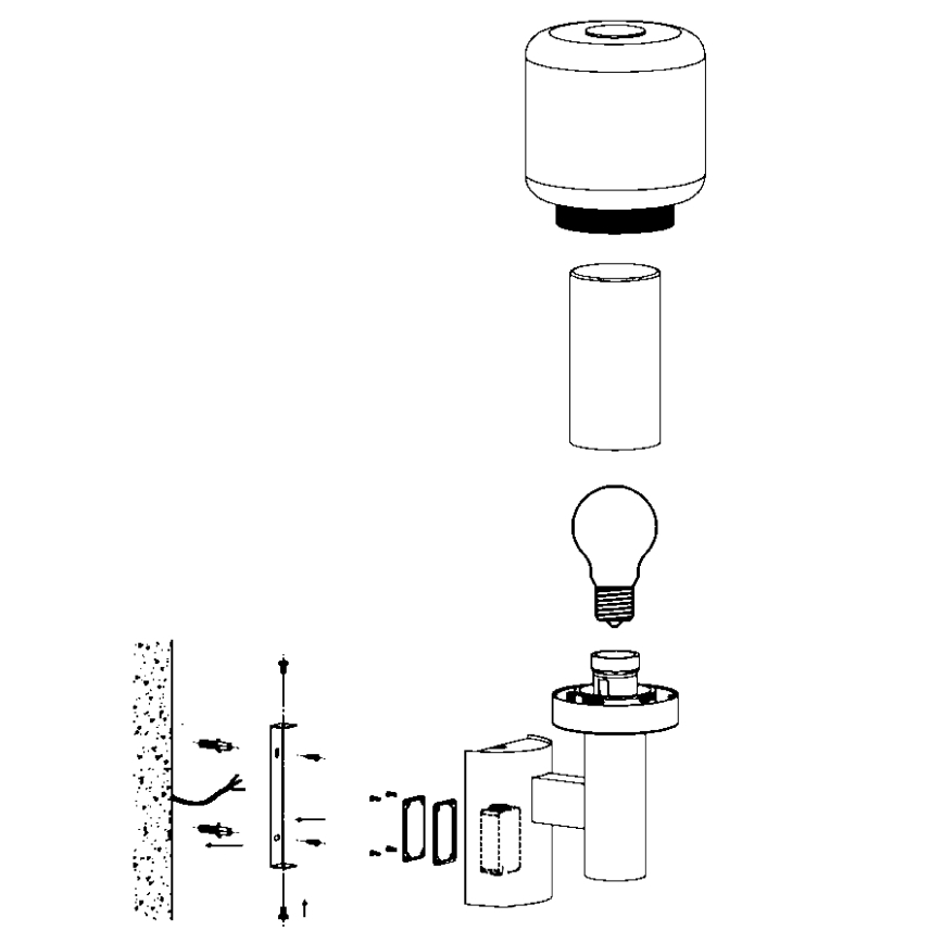 Eglo - Outdoor wall light 1xE27/40W