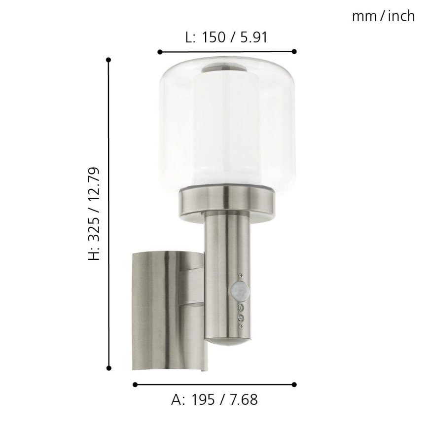 Eglo - Outdoor wall light with a sensor 1xE27/40W