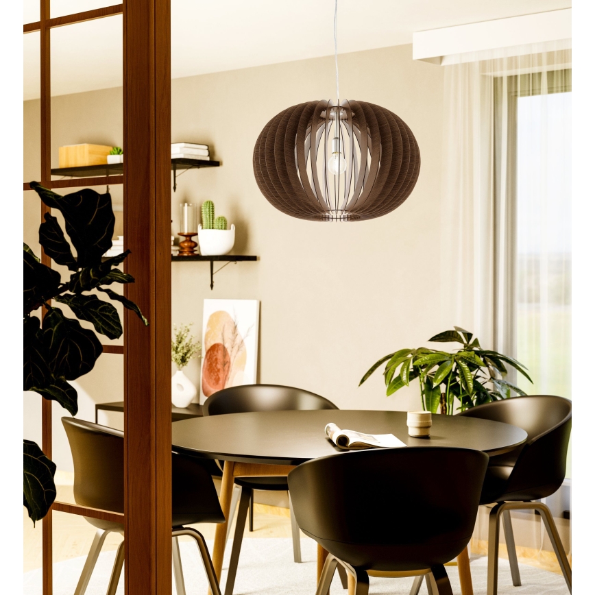 Eglo 95026 - STELLATO Cable Pendant 1xE27/60W/230V, 70 cm diameter, Brown