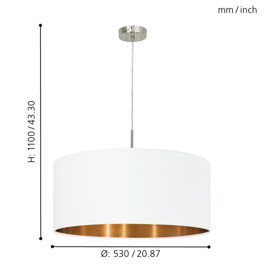 Eglo - Chandelier 1xE27/60W/230V