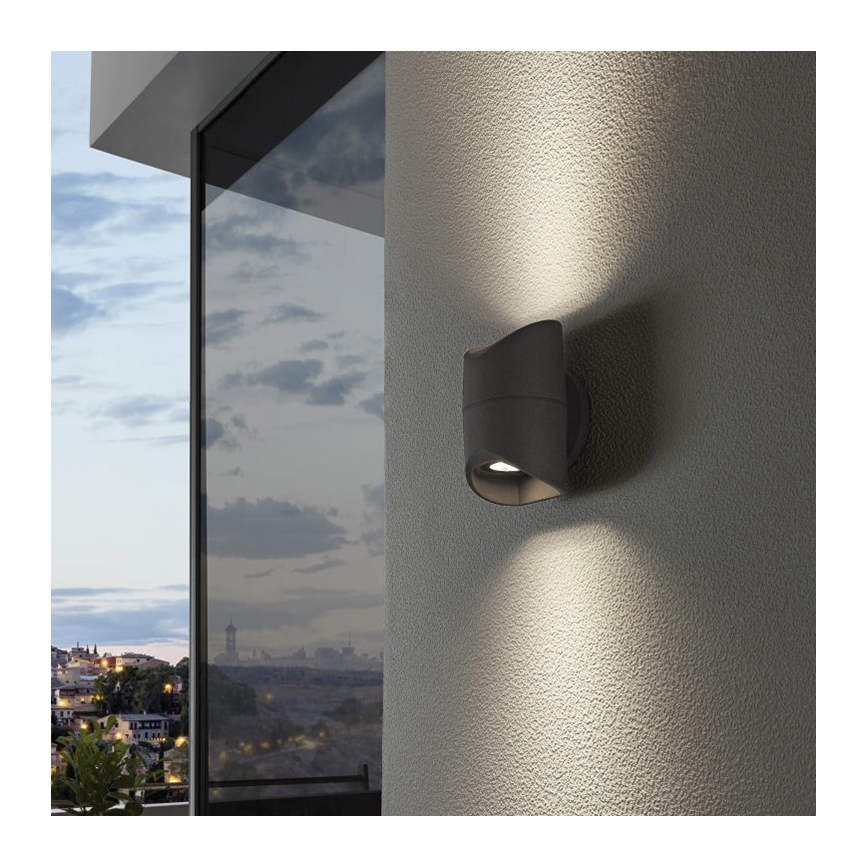 Eglo 95076 - ABRANTES Outdoor Wall Light 2x LED/6W/230V IP44