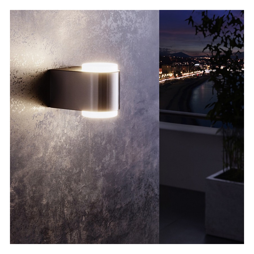 Eglo 95079 - Outdoor wall light BRIONES 2xLED/3W/230V IP44