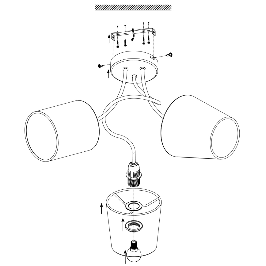 Eglo - Ceiling light 3xE14/40W/230V