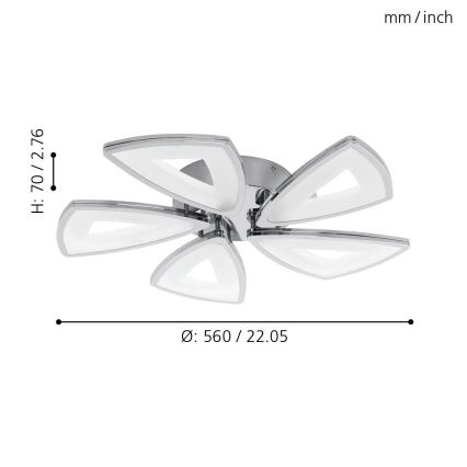 Eglo - LED ceiling light 5xLED/6W/230V