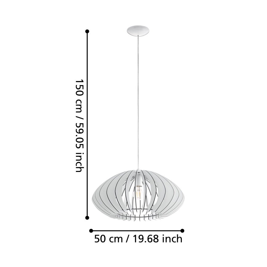 Eglo 95254 - COSSANO 2 Chandelier 1xE27/60W/230V