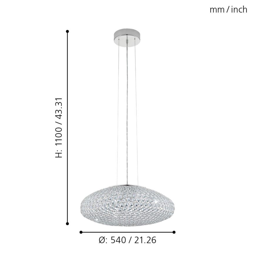 Eglo - Chandelier on a string 3xE27/60W/230V
